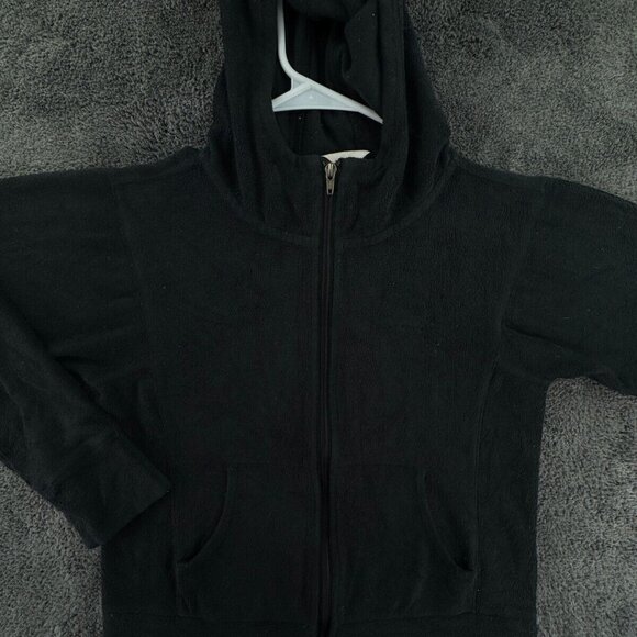 Patagonia Adult Women Jacket Small Black Hooded Full Zip Fleece W/ Pockets - Picture 1 of 13